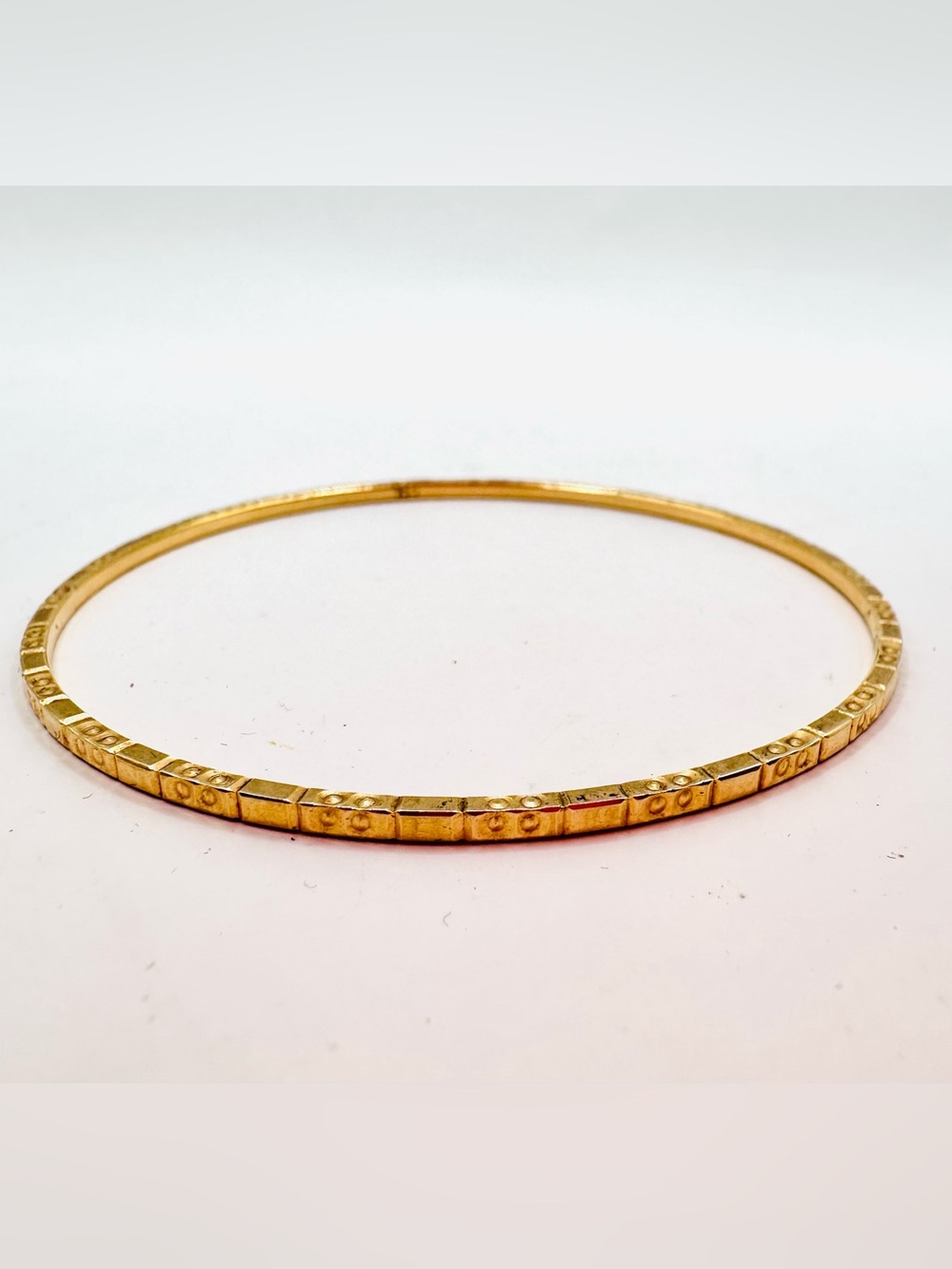 18K Yellow Gold 750 Bangle Bracelet 7.36g